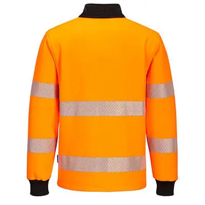 PORTPW326 - PW3 Hi-Vis Sweatshirt Zippé - OrangeNoir(2).webp