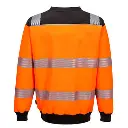 PORTPW379 - Sweat à col rond PW3 haute-visibilité - OrangeNoir(2).webp