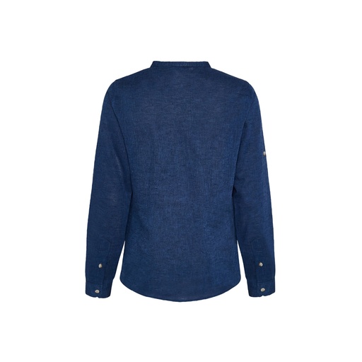 Chemise femme Lin/coton col mao Kaula – Gary's 210006