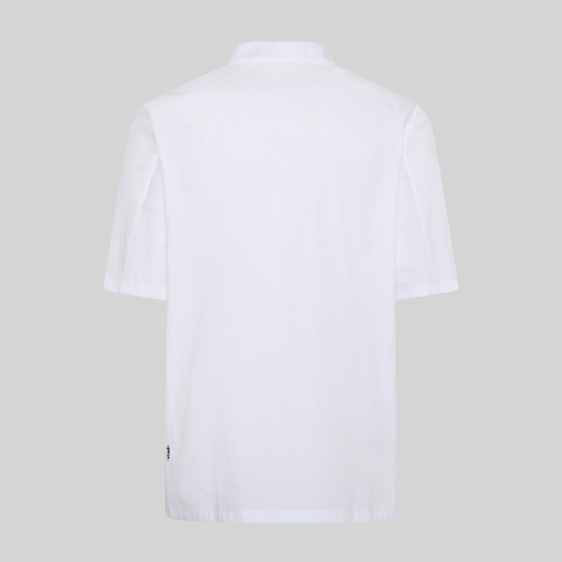 Veste unisexe popeline fine blanc manches courtes – Gary's 916000