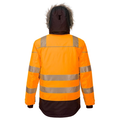 Parka d'hiver haute visibilité PW3 capuche fourrure – Portwest PW369
