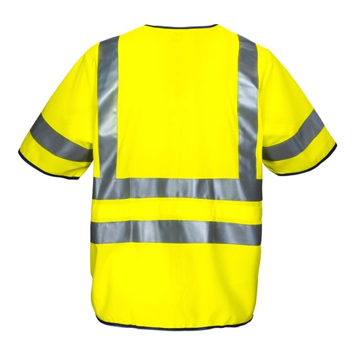 Gilet de sécurité manche courte avec zip haute visibilité EN ISO 20471 classe 3 – ProJob 646707