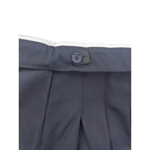 Jupe short plissée Monica bleu marine