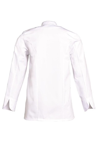Veste de cuisine mixte manches longues à pressions David polycoton – SNV DAVLP003