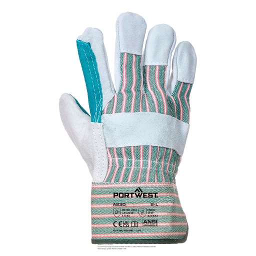 Gant docker paume doublée – lot de 12 paires – Portwest A230