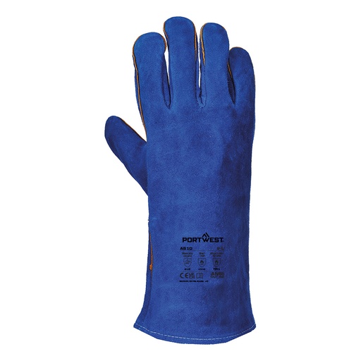 Gant soudeur croûte de cuir bleu – Portwest A510