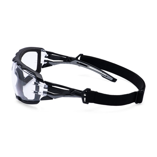 Lunettes Wraparound Plus anthracite avec joint et sangle – Portwest PR02