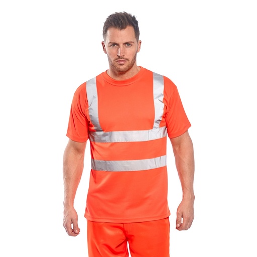 T-shirt haute visibilité orange RIS ferroviaire – Portwest RT23