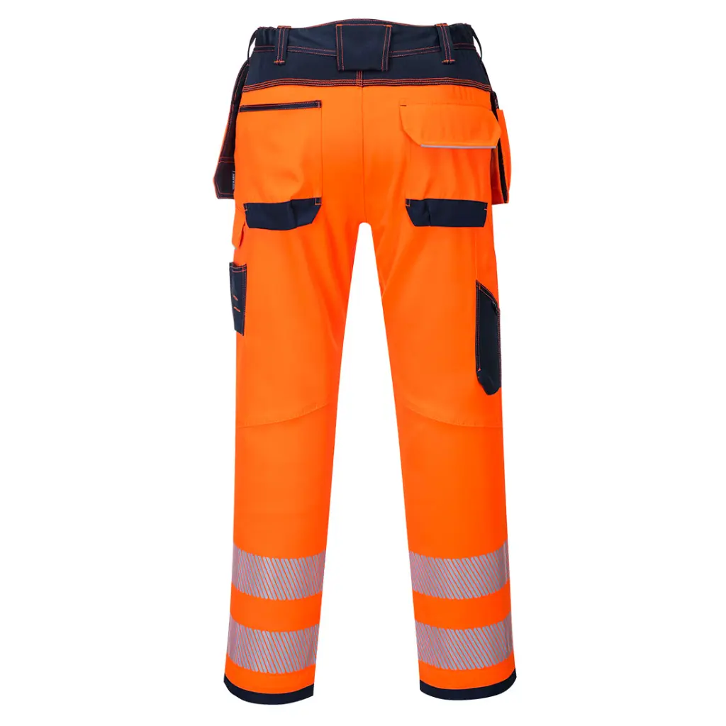 PORTT501 - Pantalon HV PW3 poches flottantes - Orange et Marine(2).webp