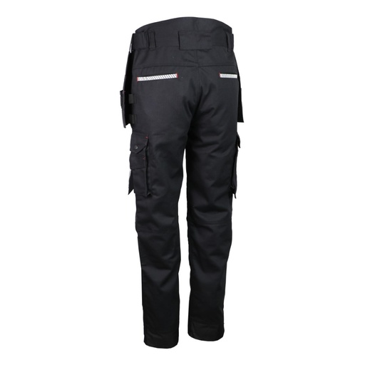 Pantalon de travail multipoche noir/rouge – Singer PORTAC