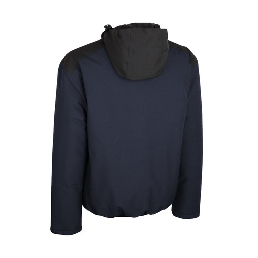 Blouson stretch imperméable matelassé noir/marine – Singer BLUETON