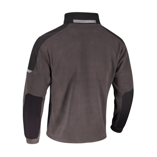 Pull polaire col zippé 340 g/m² gris – Singer POLANDE