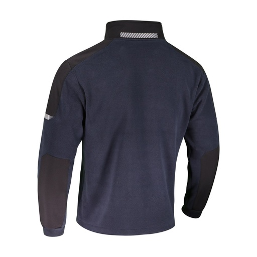 Pull polaire col zippé 340 g/m² marine/gris – Singer POLARINE
