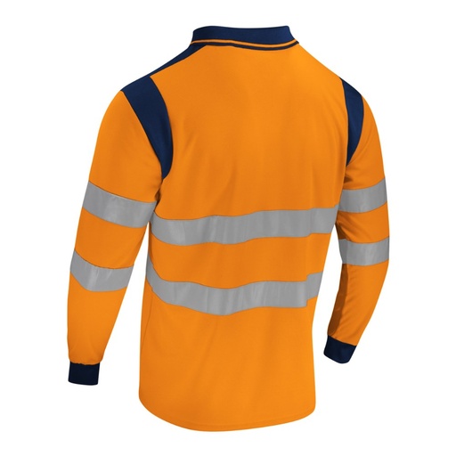 Polo manches longues haute visibilité orange – Singer PUNTO