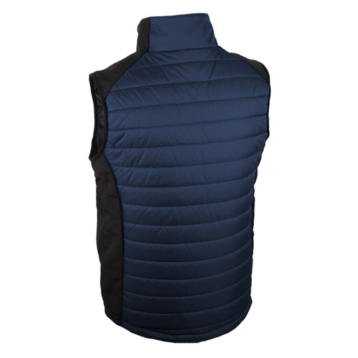 Gilet matelassé ripstop et softshell noir/marine – Singer GALMER