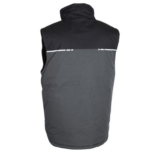Gilet ripstop doublé polaire noir/gris – Singer GASPARE