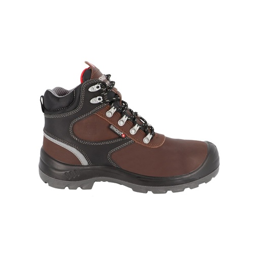 Chaussure de sécurité haute S3L cuir fleur marron – Singer ASTRO