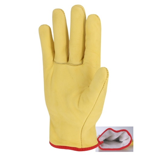 Gant tout fleur bovin jaune, entièrement doublé molleton (lot de 10 paires) – Singer 56GYP00
