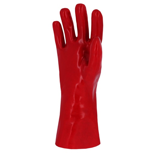 Gants de protection en PVC sur support coton rouge (lot de 10 paires) – Singer PVC35