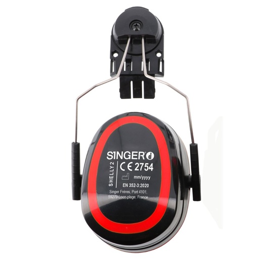 Serre-tête antibruit pour casque de protection noir / rouge – Singer SHELLY2