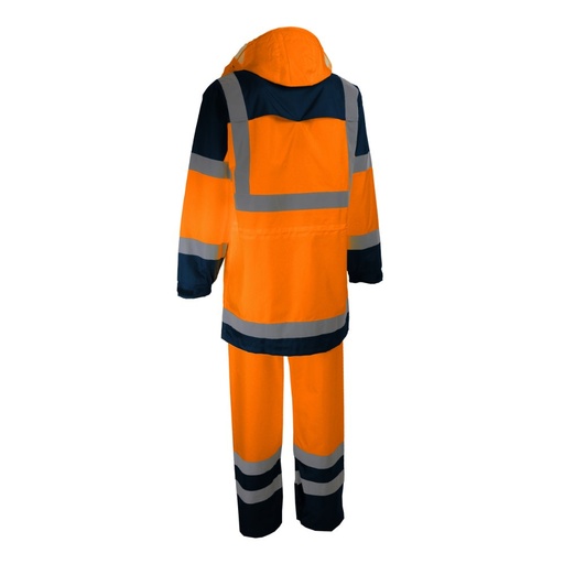 Ensemble de pluie haute visibilité veste et pantalon orange – Singer VILO