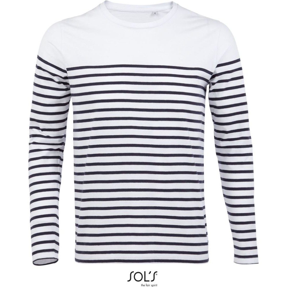 T-shirt rayé manches longues 160 g – SOL'S Matelot