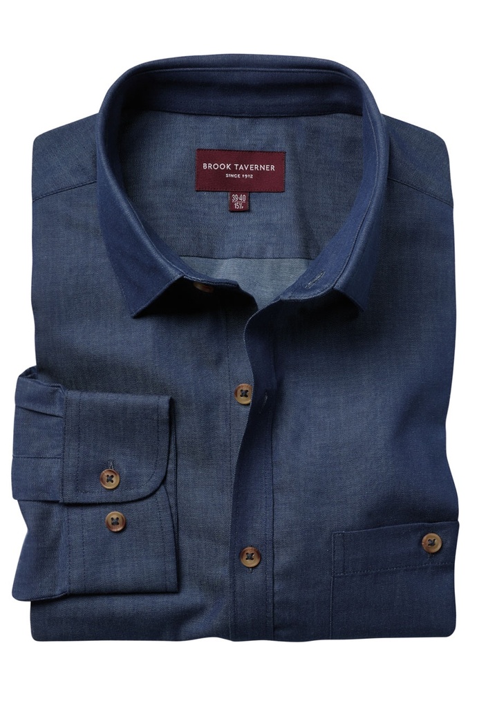 Chemise Jasper chambray denim Brook Taverner 7886