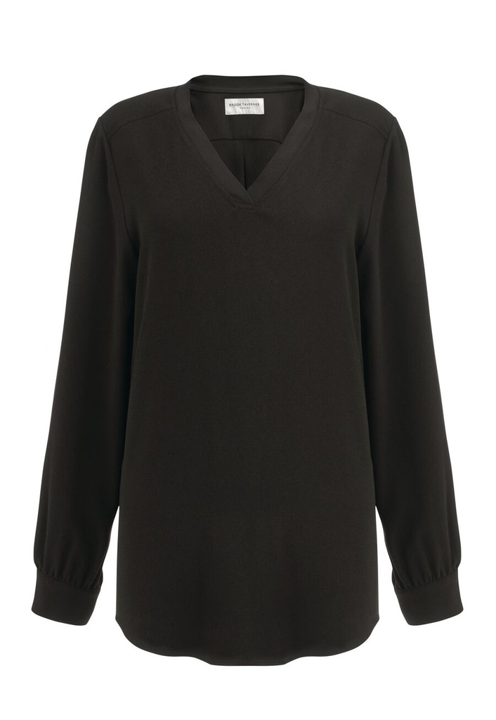 Blouse Como col V crêpe de Chine Brook Taverner 2418