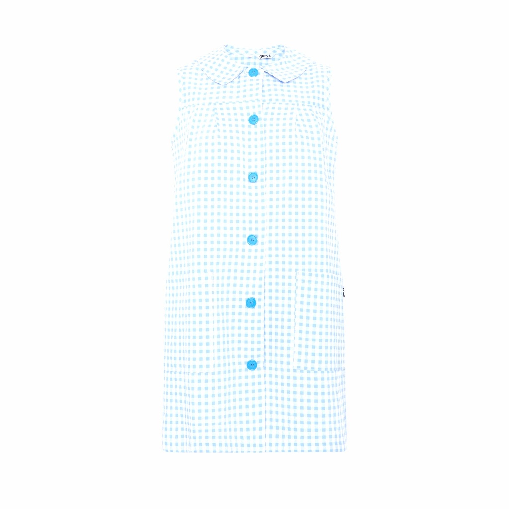 Blouse femme sans manches vichy double gaze adulte – Gary's 593100