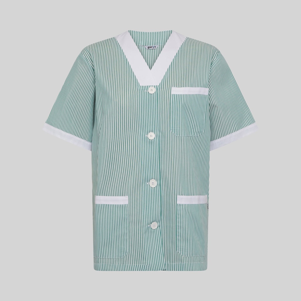 Tunique médicale unisexe col v ouvert vichy bicolore – Gary's 652000