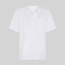 Tunique médicale unisexe col v sergé blanc – Gary's 601000