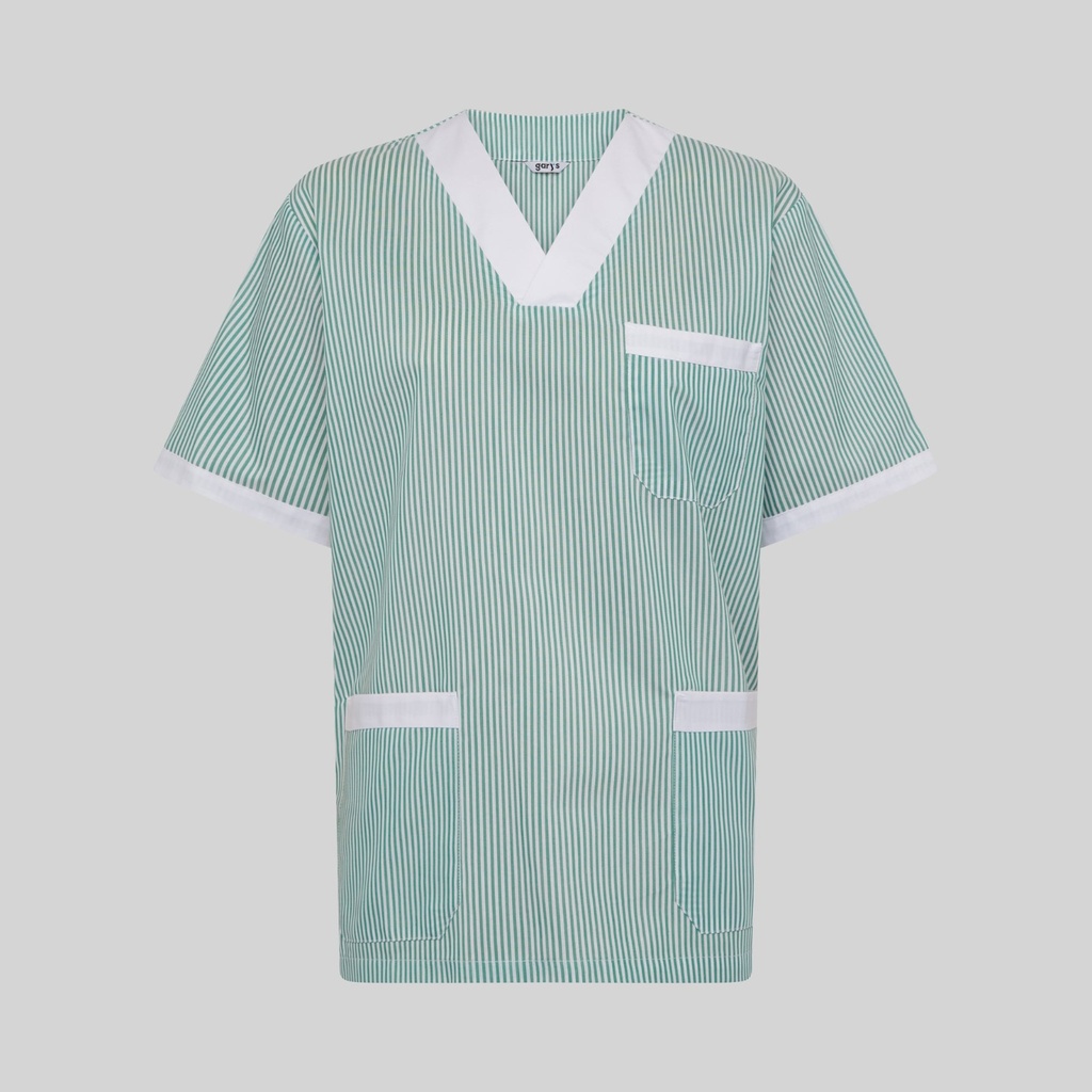 Tunique médicale unisexe col v vichy bicolore – Gary's 647000