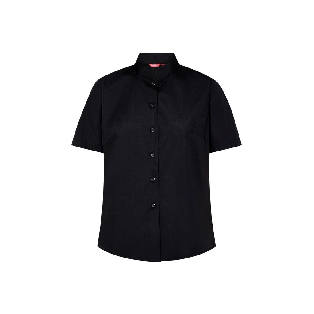 Blouse femme manches courtes col mao popeline – Gary's 288300