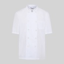 Veste cuisine unisexe sergé blanc manches courtes – Gary's 911000