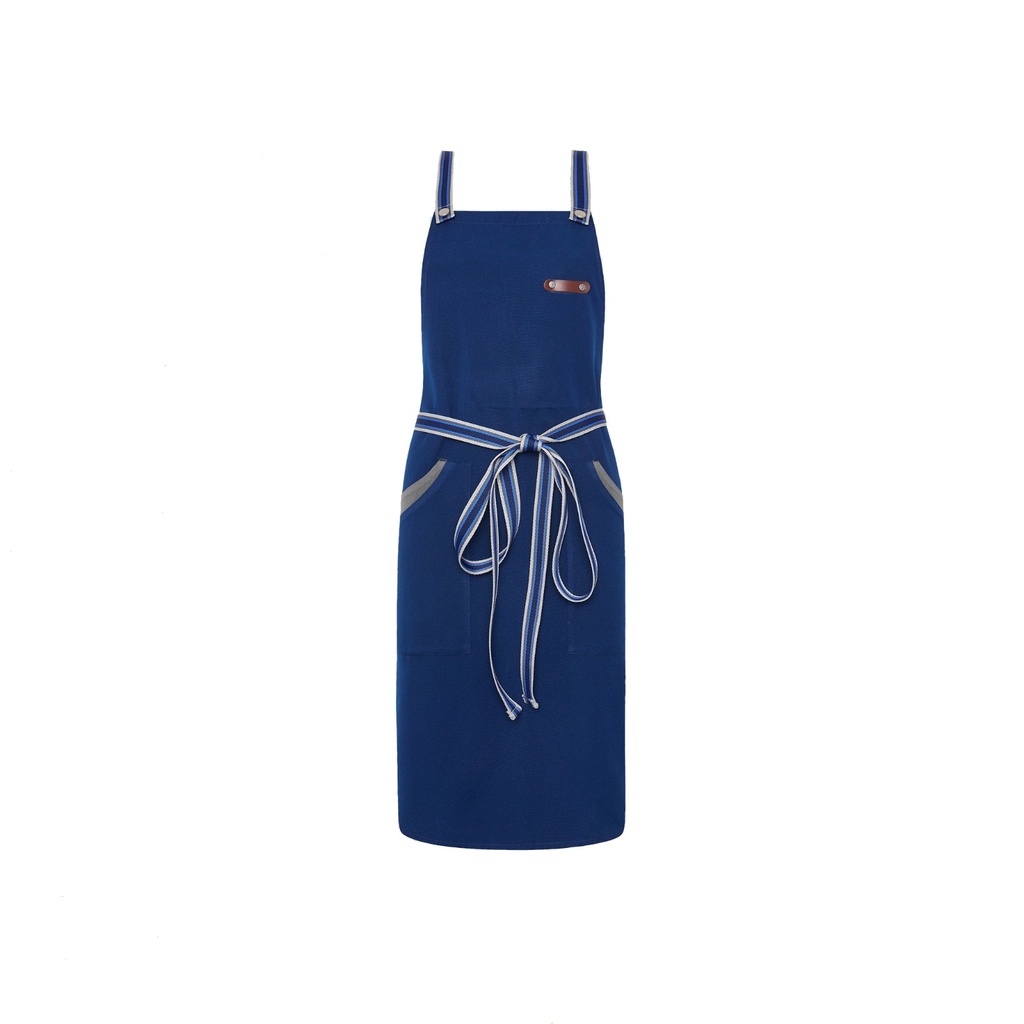 Tablier bavette bicolore avec bande rayée 86X74 cm – Gary's 100041