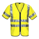 Gilet de sécurité manche courte avec zip haute visibilité EN ISO 20471 classe 3 – ProJob 646707