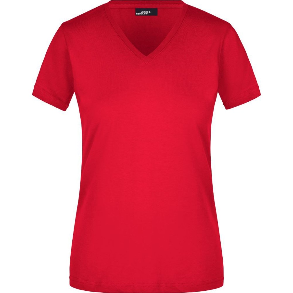 T-shirt col V cintré 160 g femme – Daiber JN 972