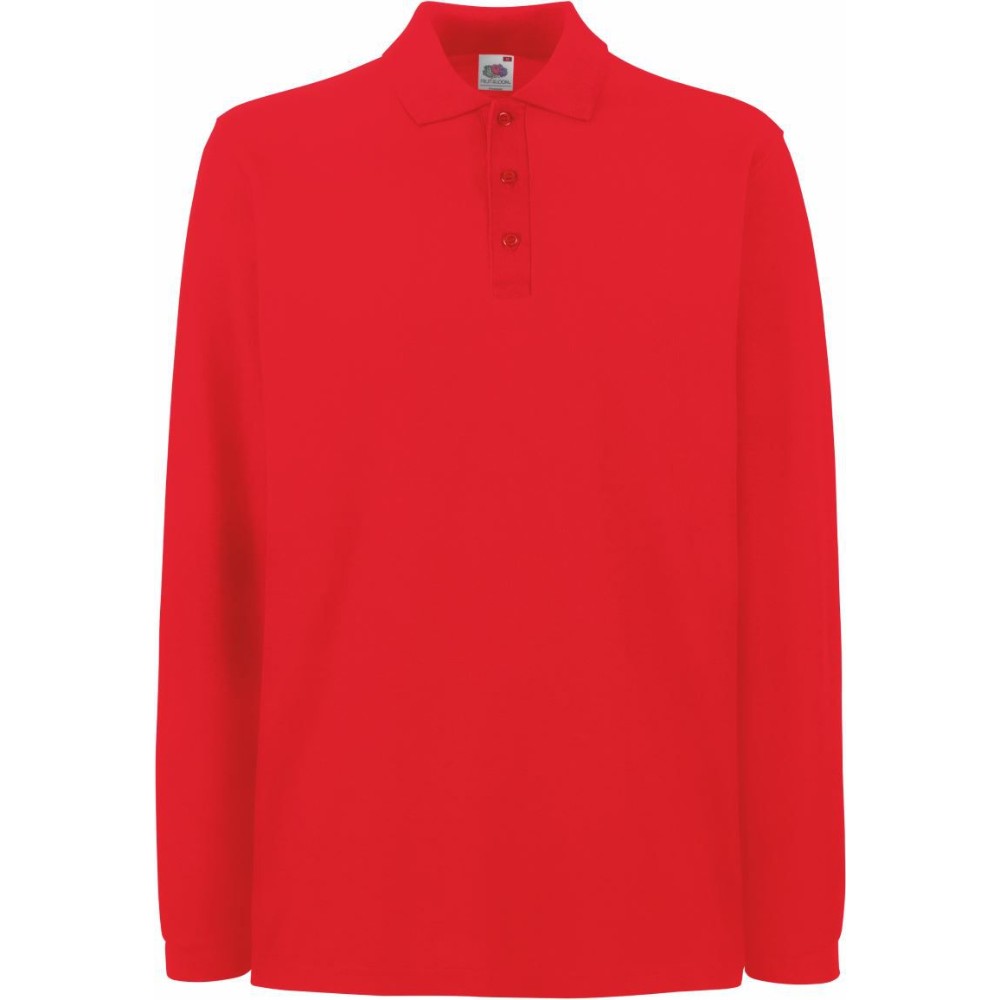 Polo piqué manches longues 180 g – Fruit of the Loom Premium Polo LSL