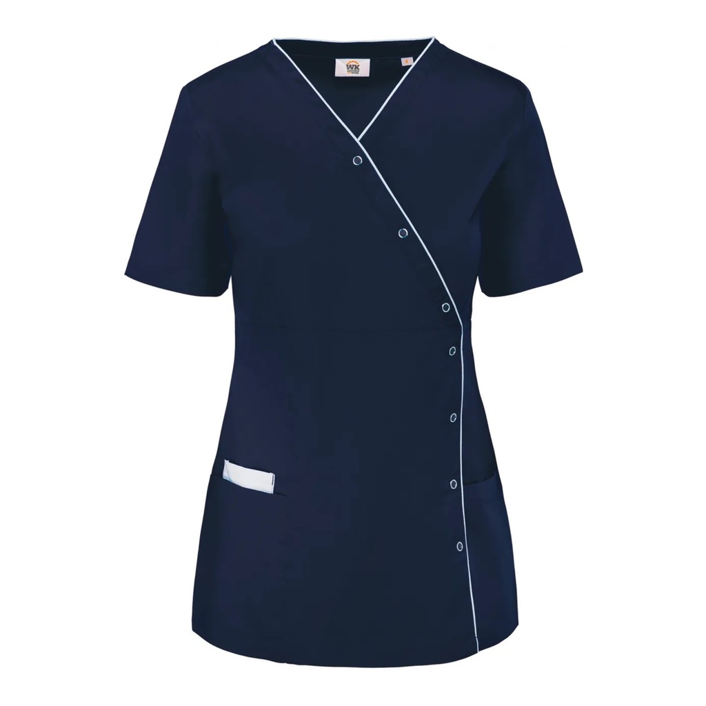 Blouse polycoton avec boutons-pression – WK WK506