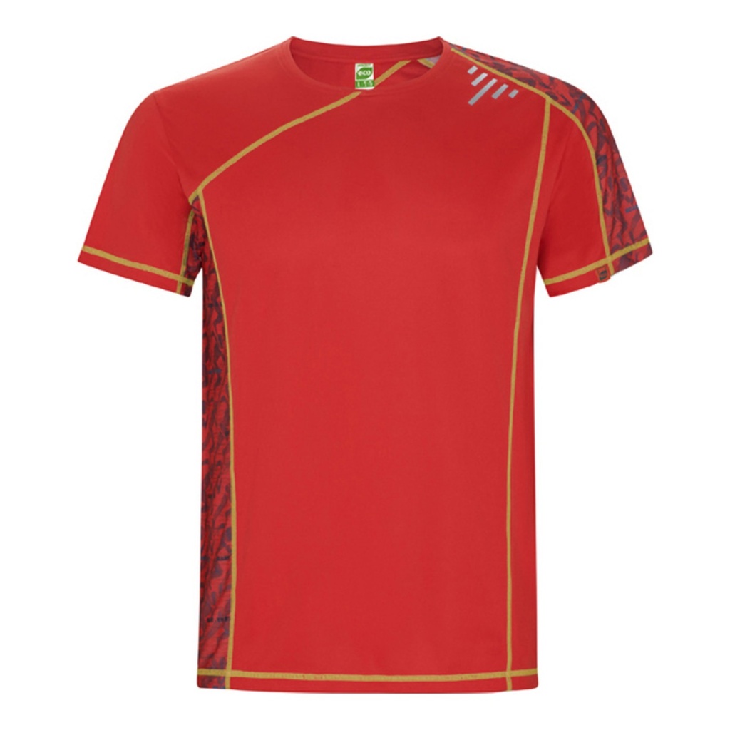 T-shirt technique unisexe à manches raglan avec empiècements sublimés respirants Sochi – Roly CA0426