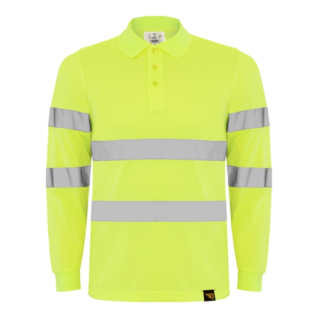 Polo à manches longues haute visibilité Polaris L/S – Roly HV9306