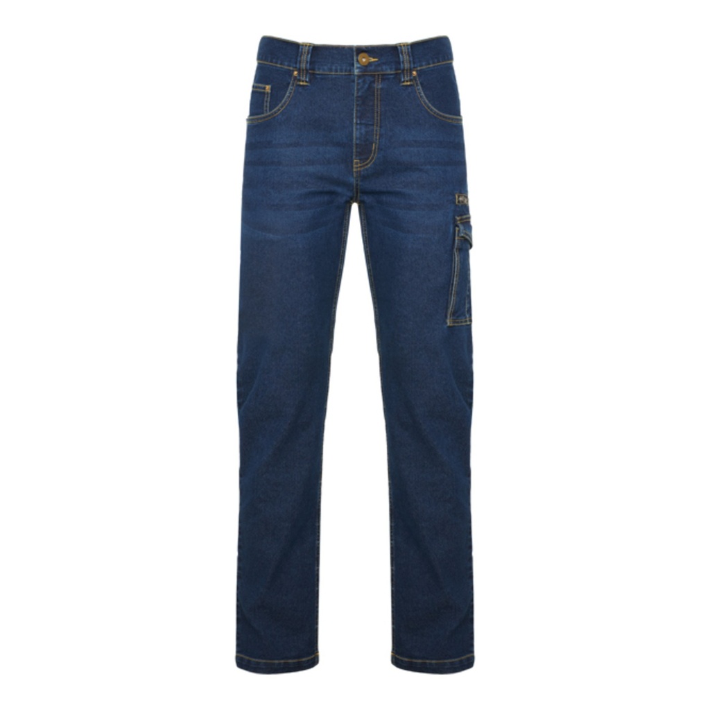 Pantalon long en jean multi-poches avec coutures latérales légèrement sur le devant Raptor – Roly PA8402