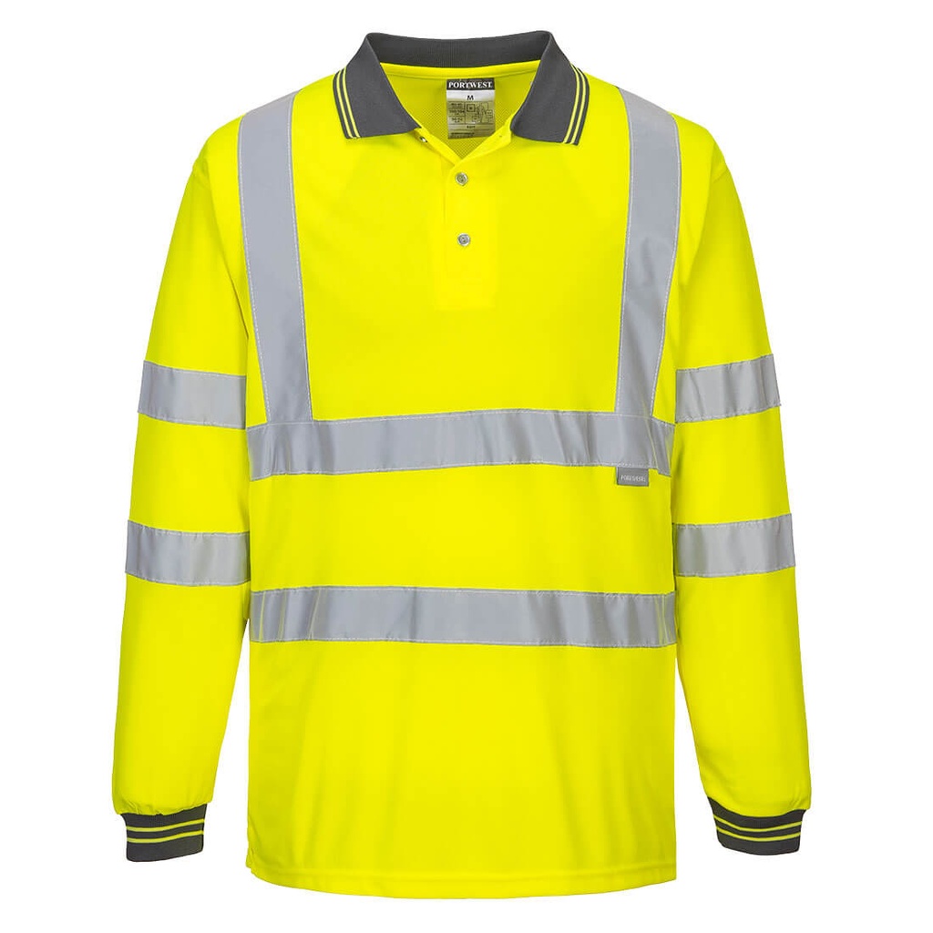 Polo haute visibilité manches longues nid d'abeille – Portwest S277