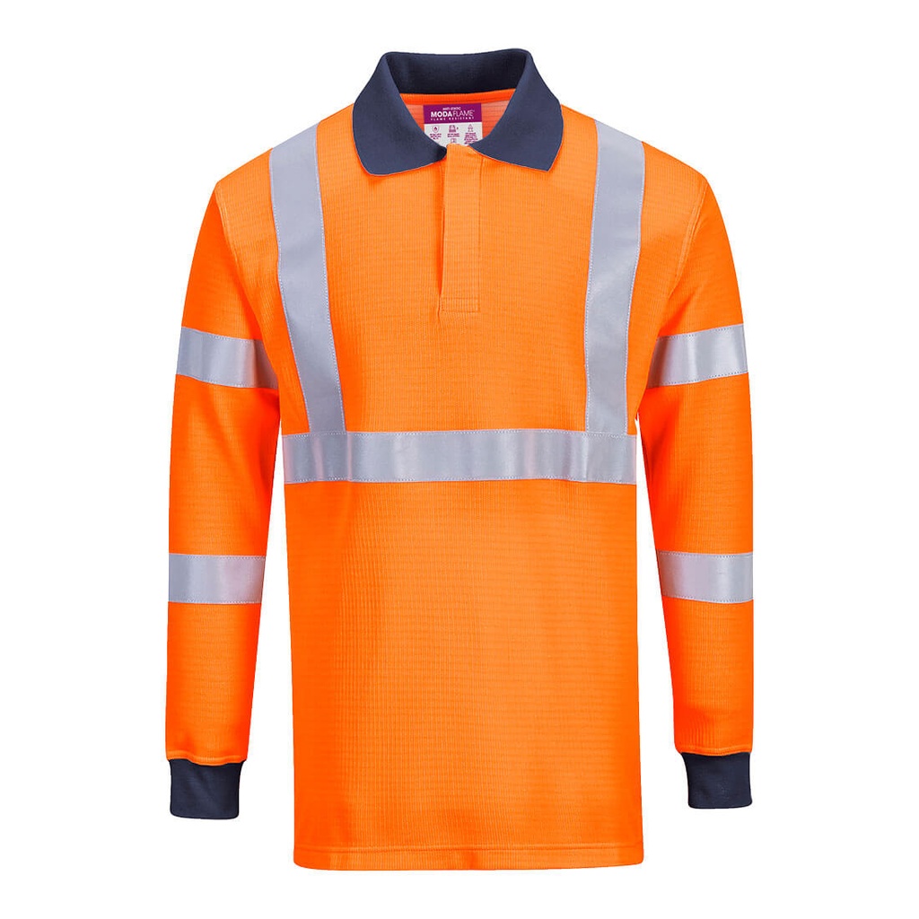 Polo ignifugé haute visibilité orange RIS Modaflame – Portwest FR76