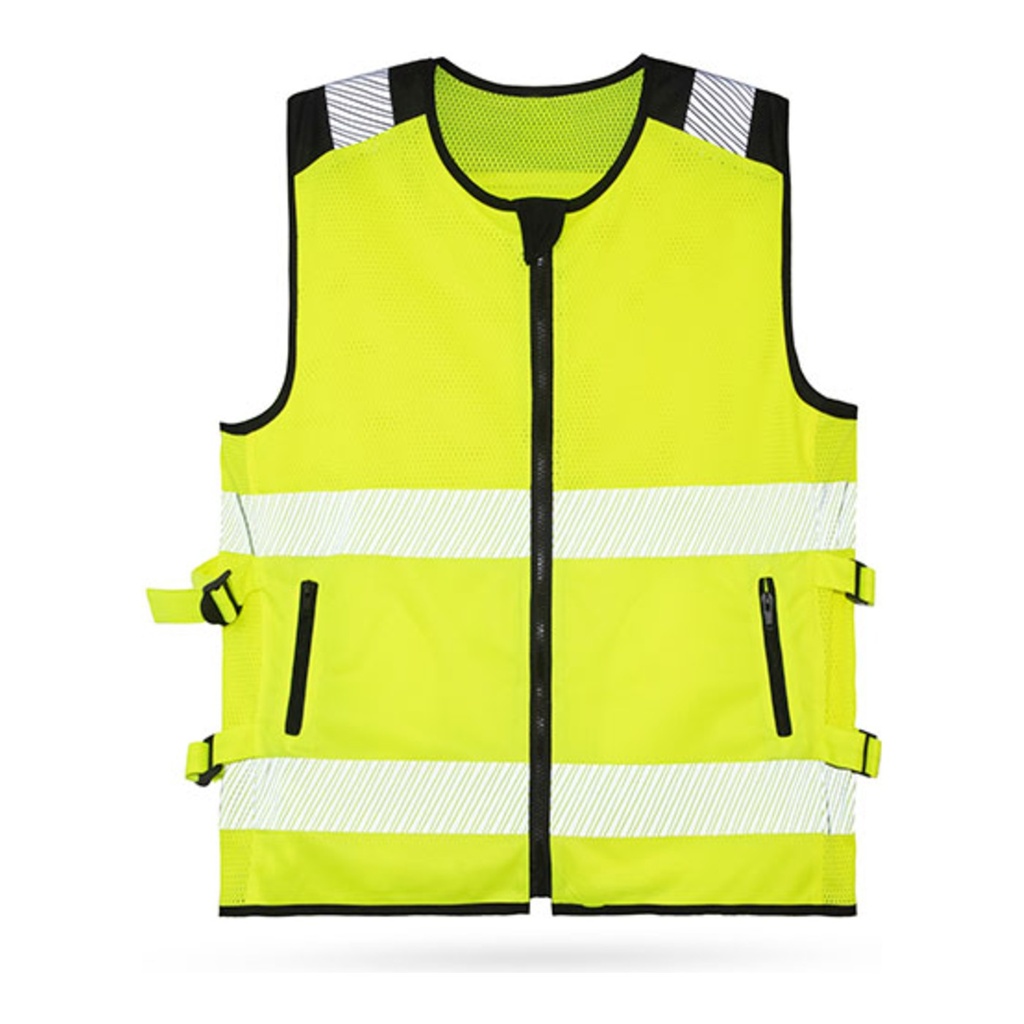 Gilet de sécurité haute visibilité en maille pour moto « Naxos » – Korntex KXMMOTO