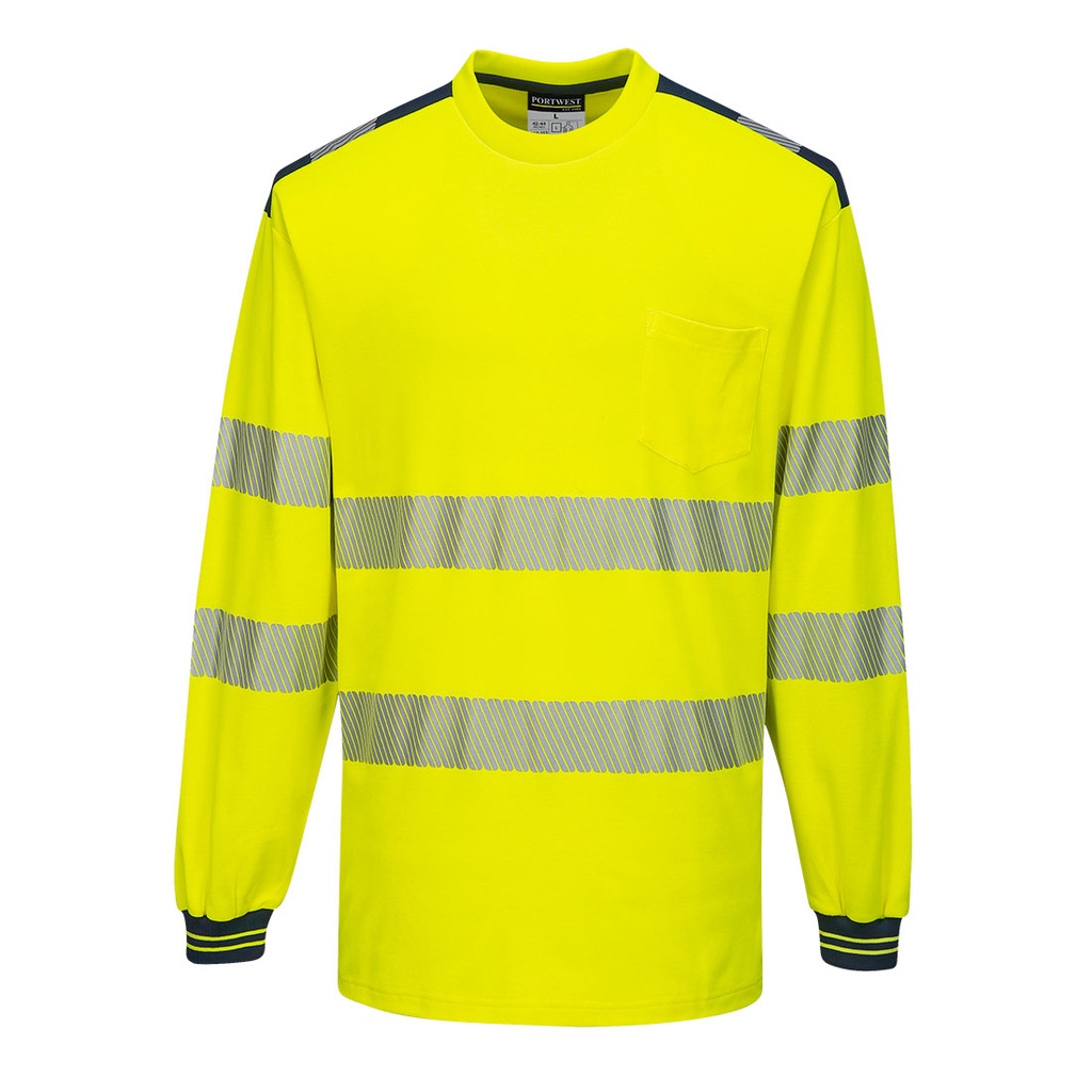 T-shirt haute visibilité manches longues PW3 – Portwest T185