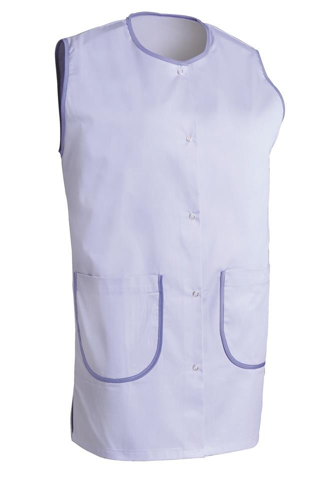 Chasuble femme sans manches à pressions Blandine polycoton – SNV BLASP000