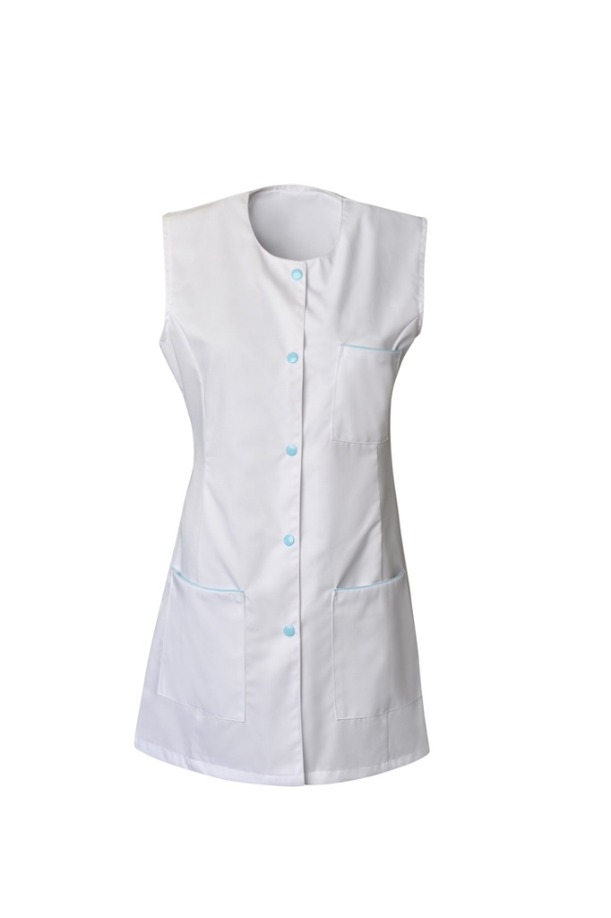 Tunique femme sans manches à pressions Taylor polycoton – SNV TAYLORSM01