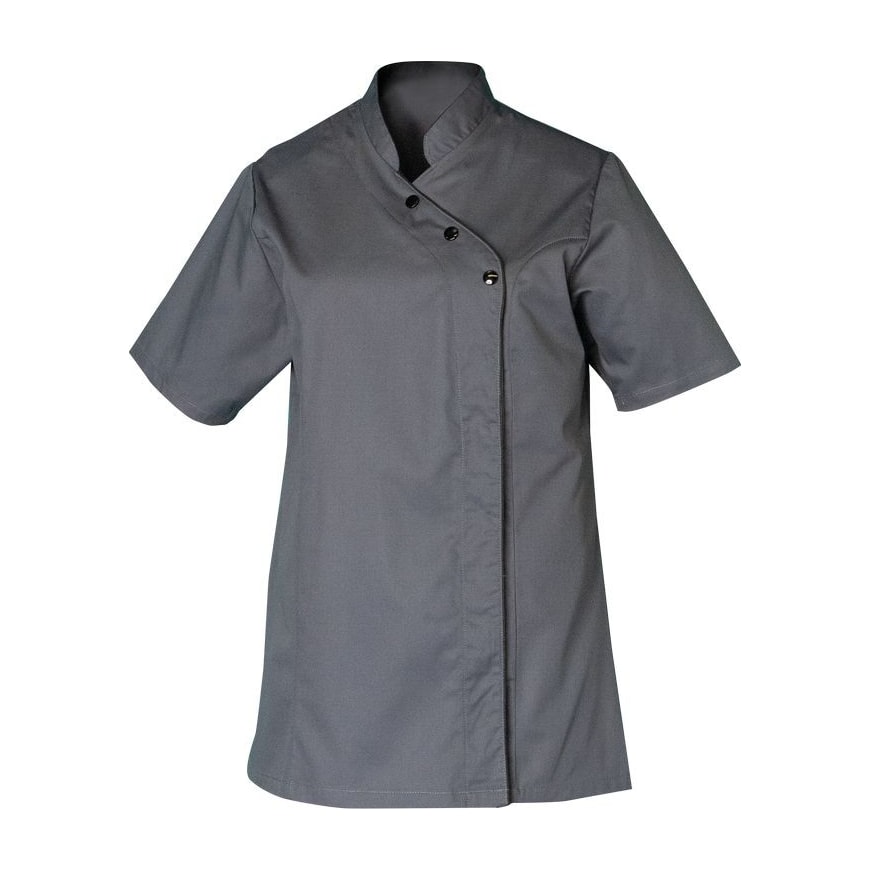 Veste de cuisine femme manches courtes à pressions Christelle polycoton – SNV CHRISTEL