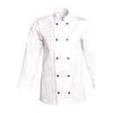 Veste de cuisine mixte manches longues à pressions Fabrice polycoton – SNV FABLC006